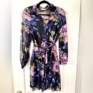 Lovestitch Black Floral Long Sleeve Dress